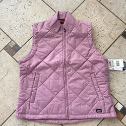 NWT Genuine Dickies women water resistant quilted vest Size L