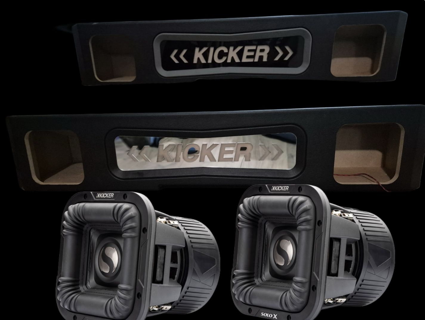 2 Kicker Solo X 8” Subwoofers CUSTOM PORTED BOX CHEVY SILVERADO GMC SIERRA 2019-2025