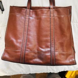 Fossil Carmen Leather Shopper Tote Purse Handbag