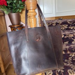 Large Leather Tote! With Cute Insert 