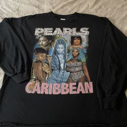 Pearls Caribbean  long sleeve t shirt size xl 