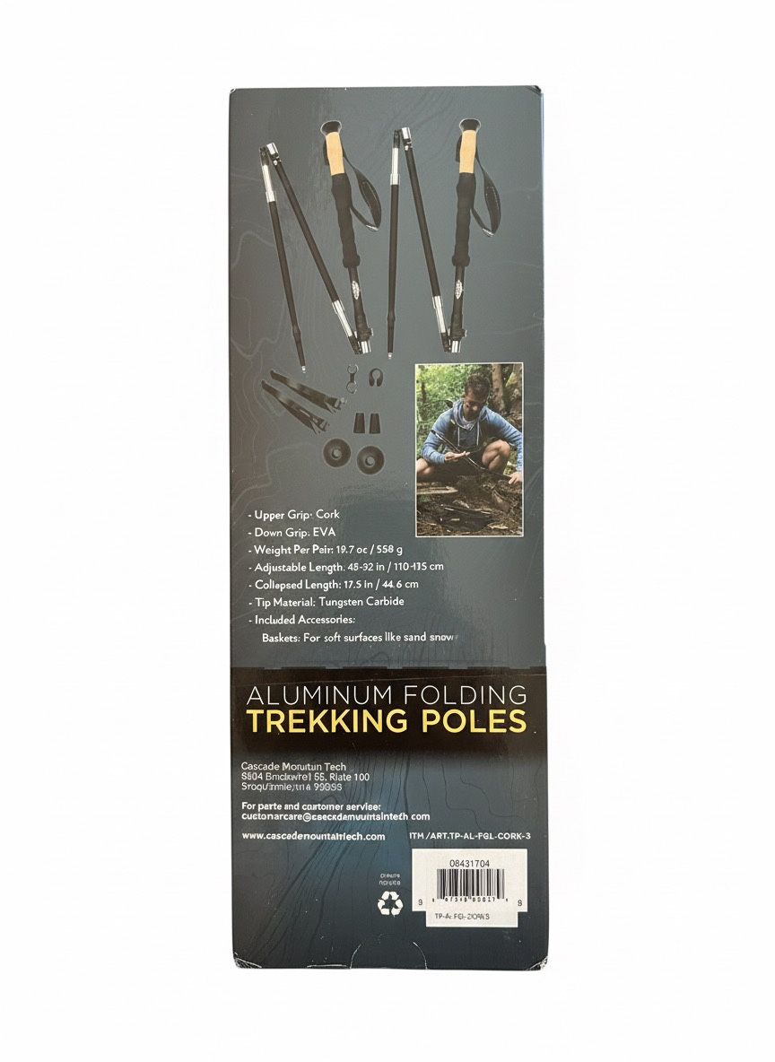 Cascade Mountain Tech Aluminum Folding Trekking Poles