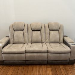 Next-Gen DuraPella Dual Power Reclining Sofa (Ashley)
