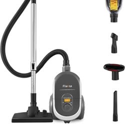 Aircliff Canister Vacuum Cleaner, Specially Designed Nozzle for Pet Family, 1200W & 17Kpa Strong Suction, 2 HEPA Filters & 5 Cleaning Tools for Hard F