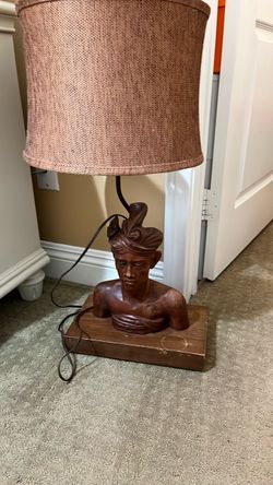 Wood 🪵 vintage lamp very rare piece