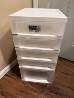 5-Drawer Plastic Storage Cart
