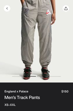 Palace × Nike England Solo Swoosh WORLD CUP Track Pants Pewter Grey/Cool Grey/Bright Crimson
