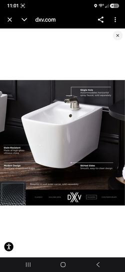 DXV Modulus® Wall-Hung Bidet, 1-Hole