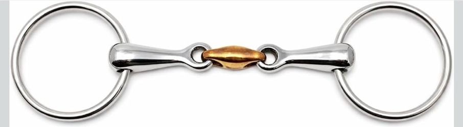 Equine World 5" Loose Ring Snaffle Horse Bit Double Jointed Oval Link