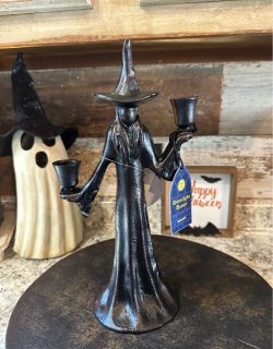Moonlight Manor Halloween Witch Candle Holder