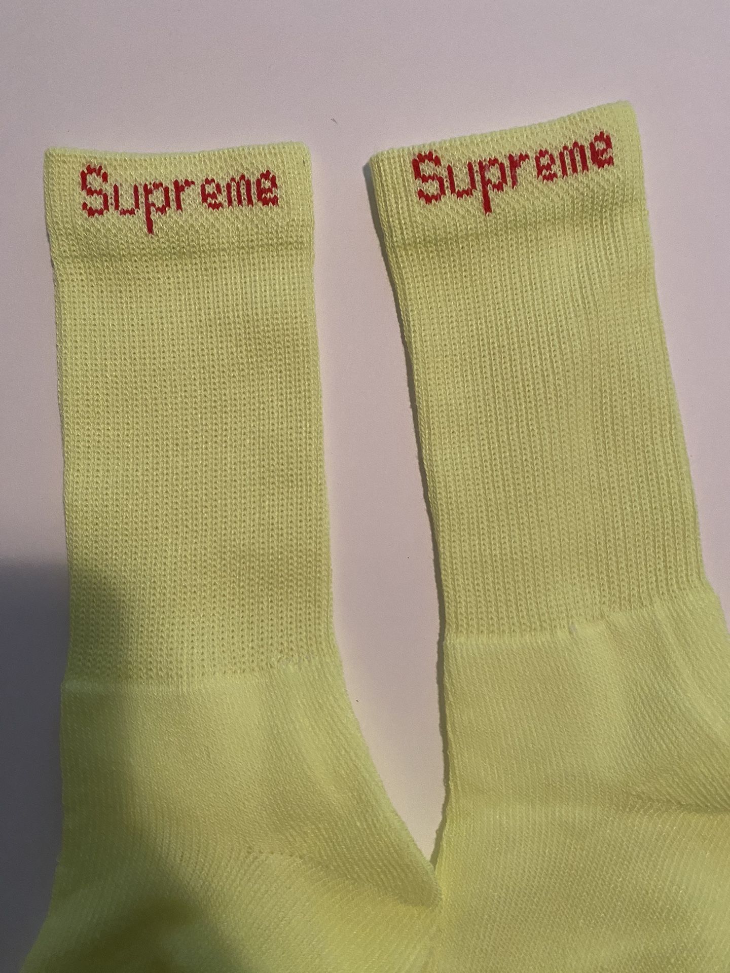 Supreme Socks Neon Volt Red Colorway S S 2023 for Sale in Houston