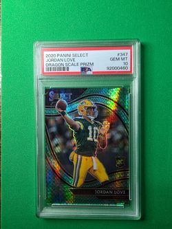 Jordan Love 2020 Panini Select Dragon Scale Prizm RC PSA 10