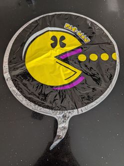 Vintage 1980's Pac-Man Mylar Balloon by Midway Never Inflated - Pickup in 91706