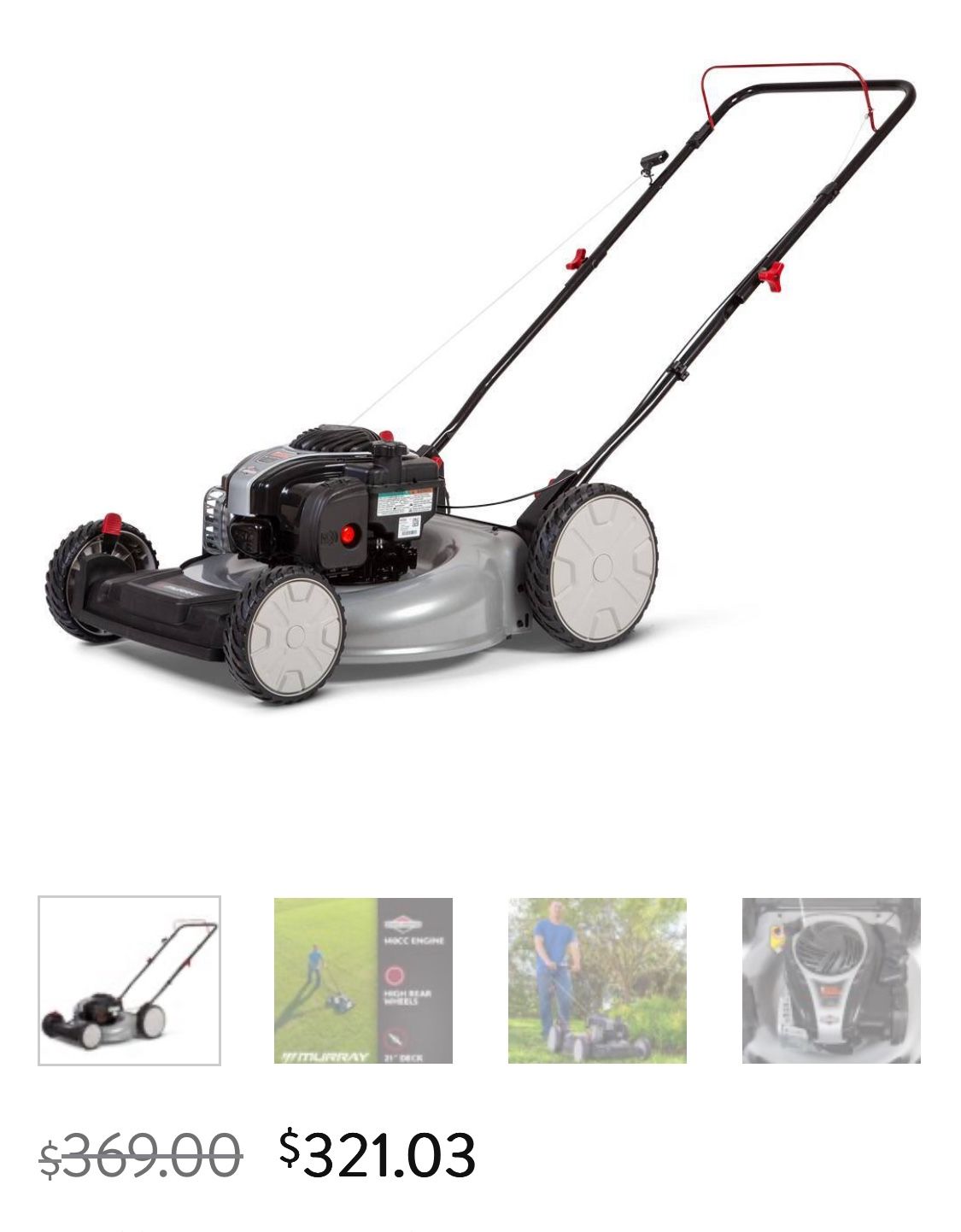 Lawn Mover Murray Gas 140 cc Brigg Stracton