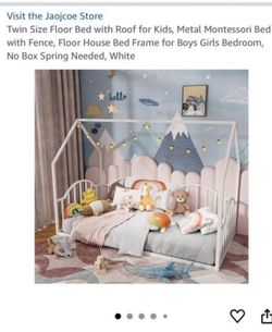Twin floor bed