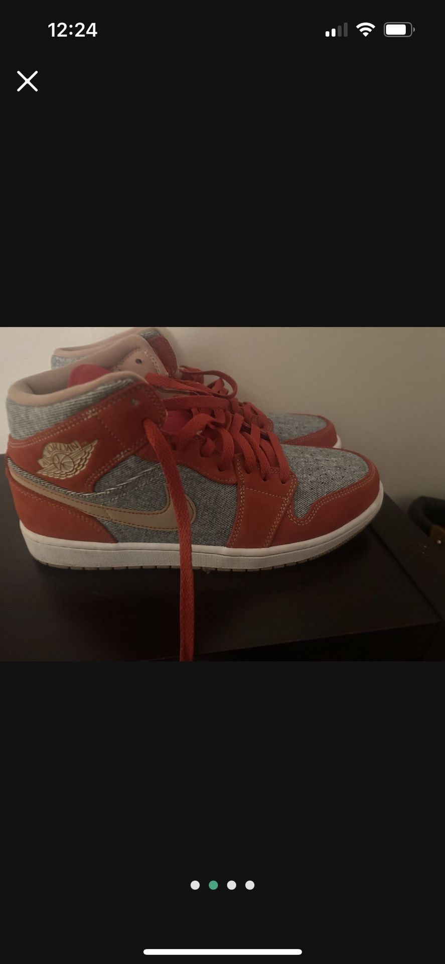 Jordan 1 Mid Denim Red
