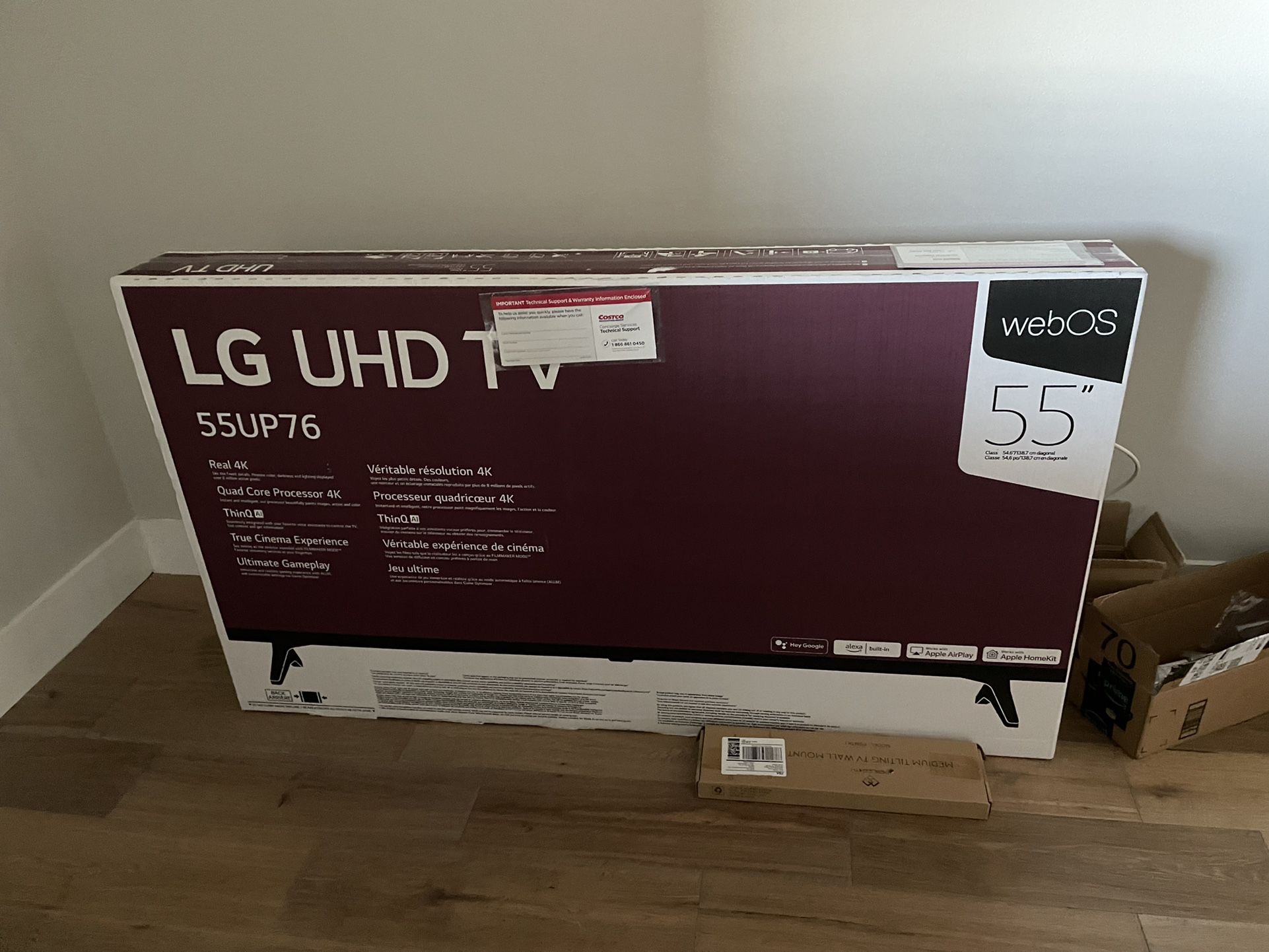 NEW TV 55” LG with Mount!