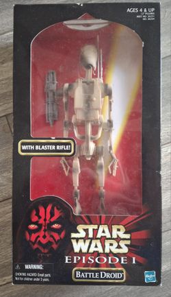star wars episode 1 battle droid with blaster rifle