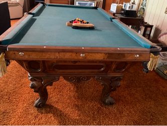 Antique pool table 1880’s Brunswick  or James Strahle