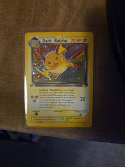Secret rare Dark Raichu team Rocket set 1st edition