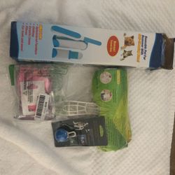 2 hair brushes,leash,alarm,flea collar