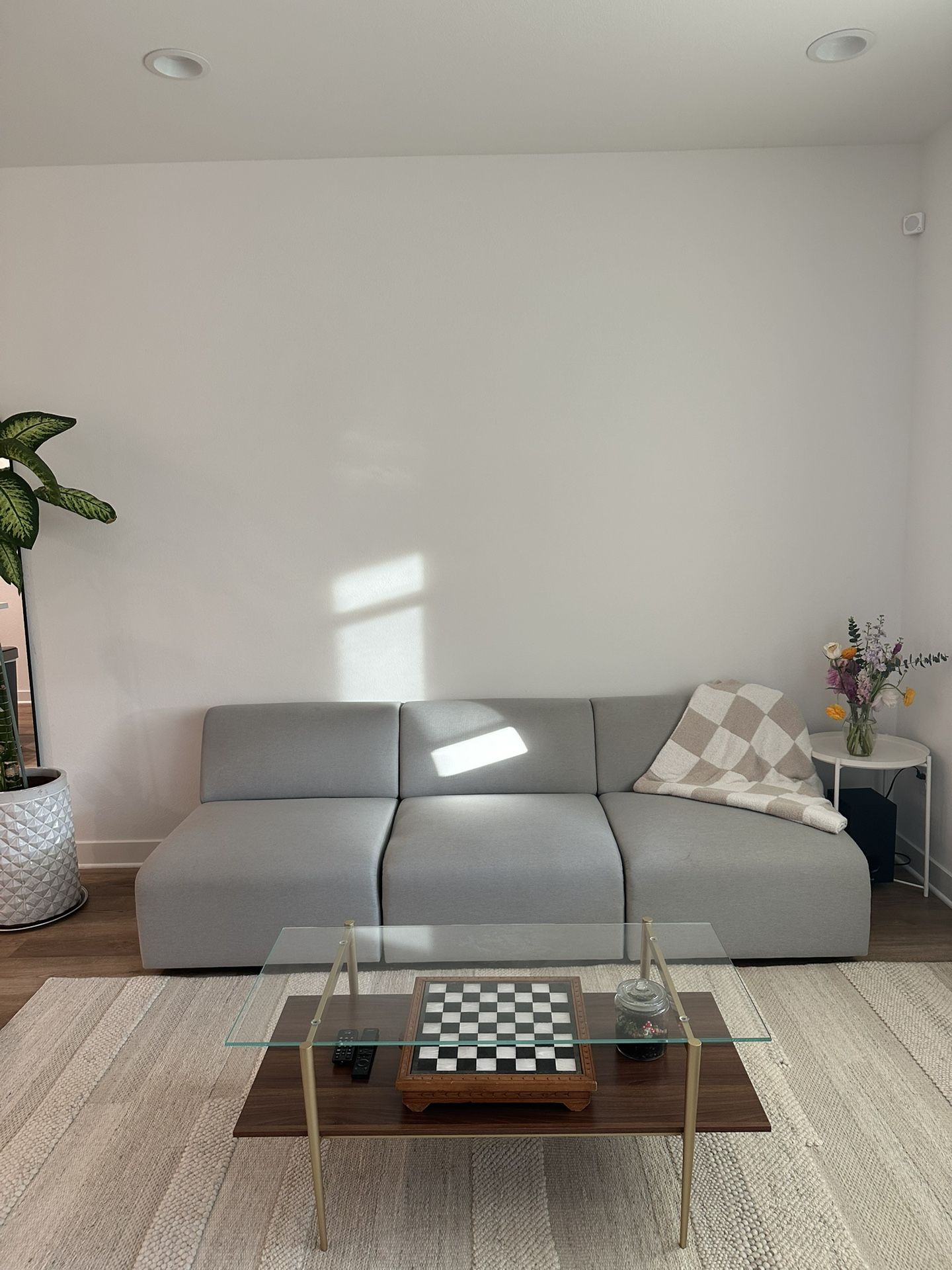 Grey Modular Boucle Sofa By Coalesse
