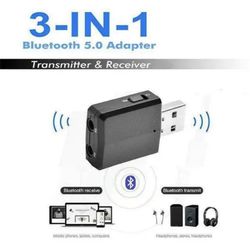3 in 1 USB Bluetooth 5.0 Audio Transmitter/Receiver Adapter For TV/PC/Car Grace