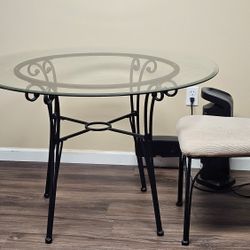 Glass Dining Table With 4 Chairs