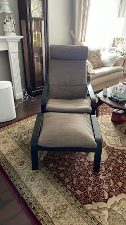 IKEA Poang Chair And Ottoman