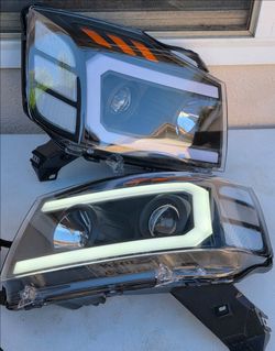 04-15 Nissan Titan Armada LED DRL Projector Headlights Luces Focos Micas Faros Faroles Headlamps