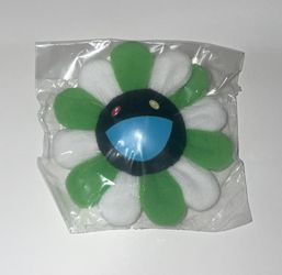 Takashi Murakami Flower Plush Pin （3.5-inch） Green/White