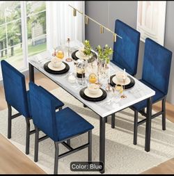 New in Box! Table and Chairs Blue