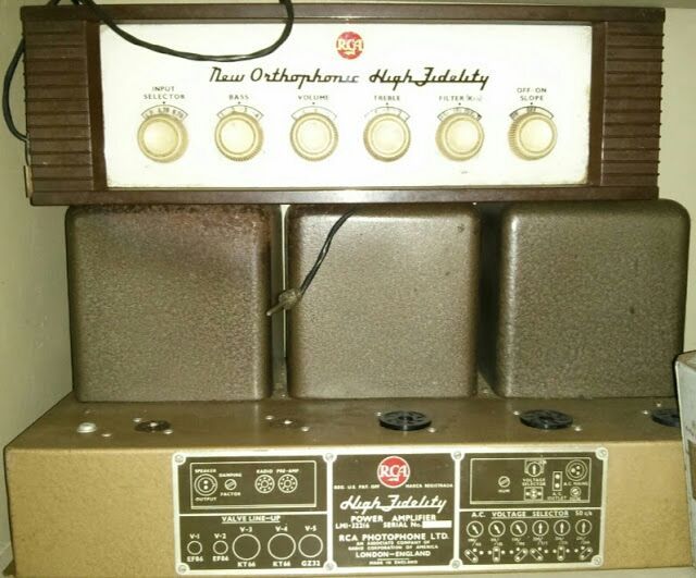 Rare british rca mono tube preamp and kt66 power amp