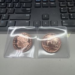 (4) 1oz Copper Rounds Designs featuring 4 USA Coins