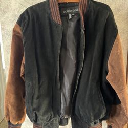 Men’s Leather Coat Black/Brown 