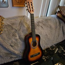 STARTER GUITAR WITH CARRYING CASE AND ACCESSORIES