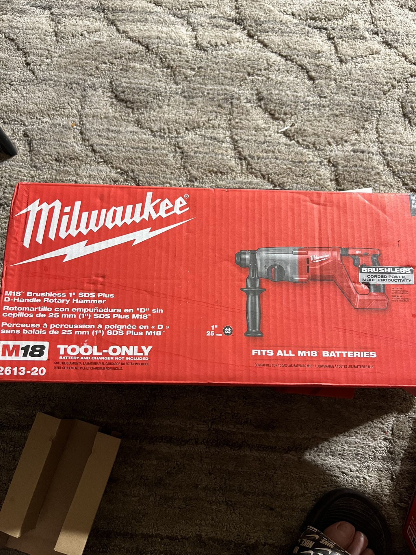 M18 Brushless 1” SDS D Handle Rotary Hammer