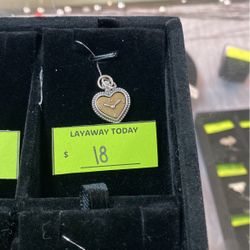 James Avery Retired Heart Clock Charm 