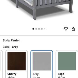 Gray toddler bed