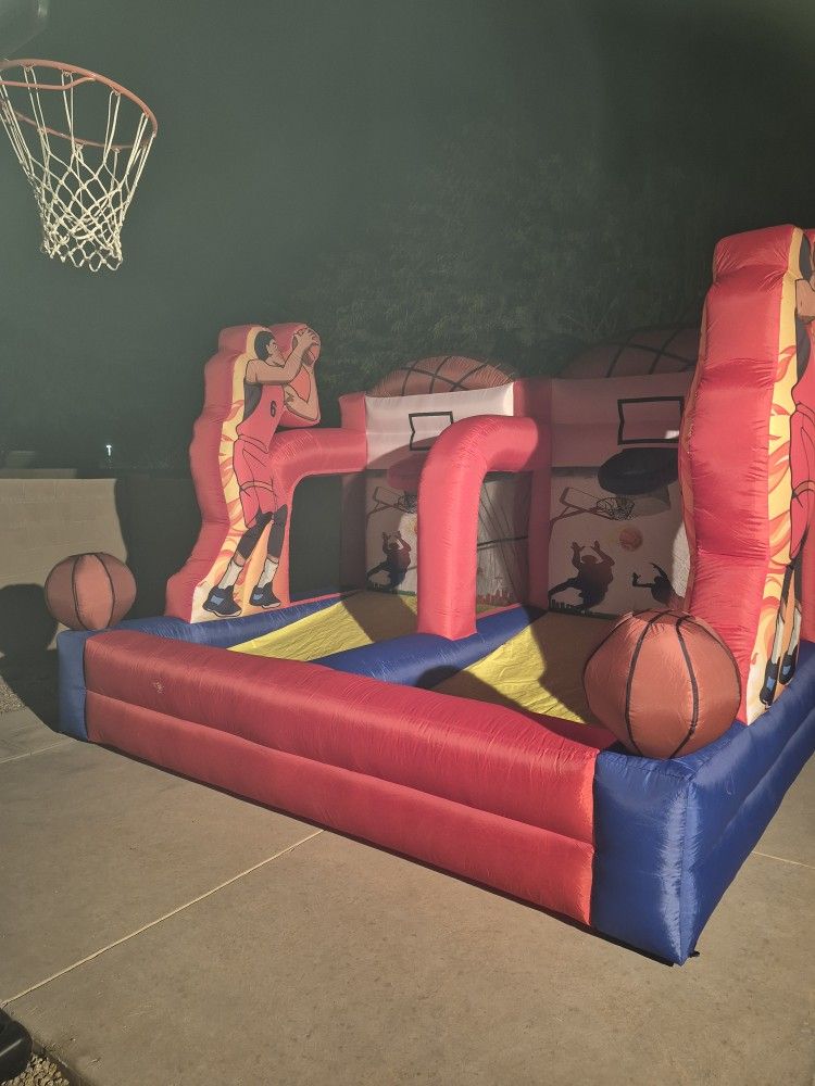 Large Inflatable Basketball Hoop Game With Blower