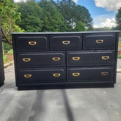 Black Dresser And Headboard