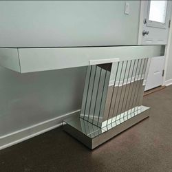 1960s Hollywood Regency Mirror Entry Table