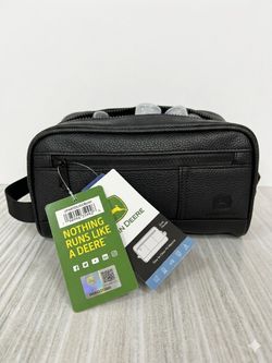 John Deere Dual Compartment Toiletry Kit with 3 Travel Bottles