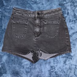 BDG Distressed Black Denim Shorts