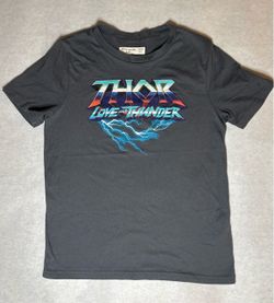 Abercrombie Kids Marvel Thor Love and Thunder Graphic T-Shirt Charcoal Size 11/12 L