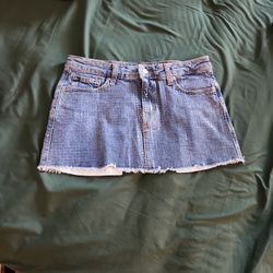 Jean Skirt & Black Corset Top 