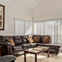 Sectional Sofa With Table