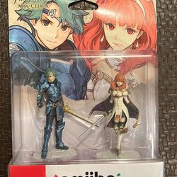 NEW Nintendo Fire Emblem Alm and Celica Amiibo Figure 2 Pack Factory Sealed