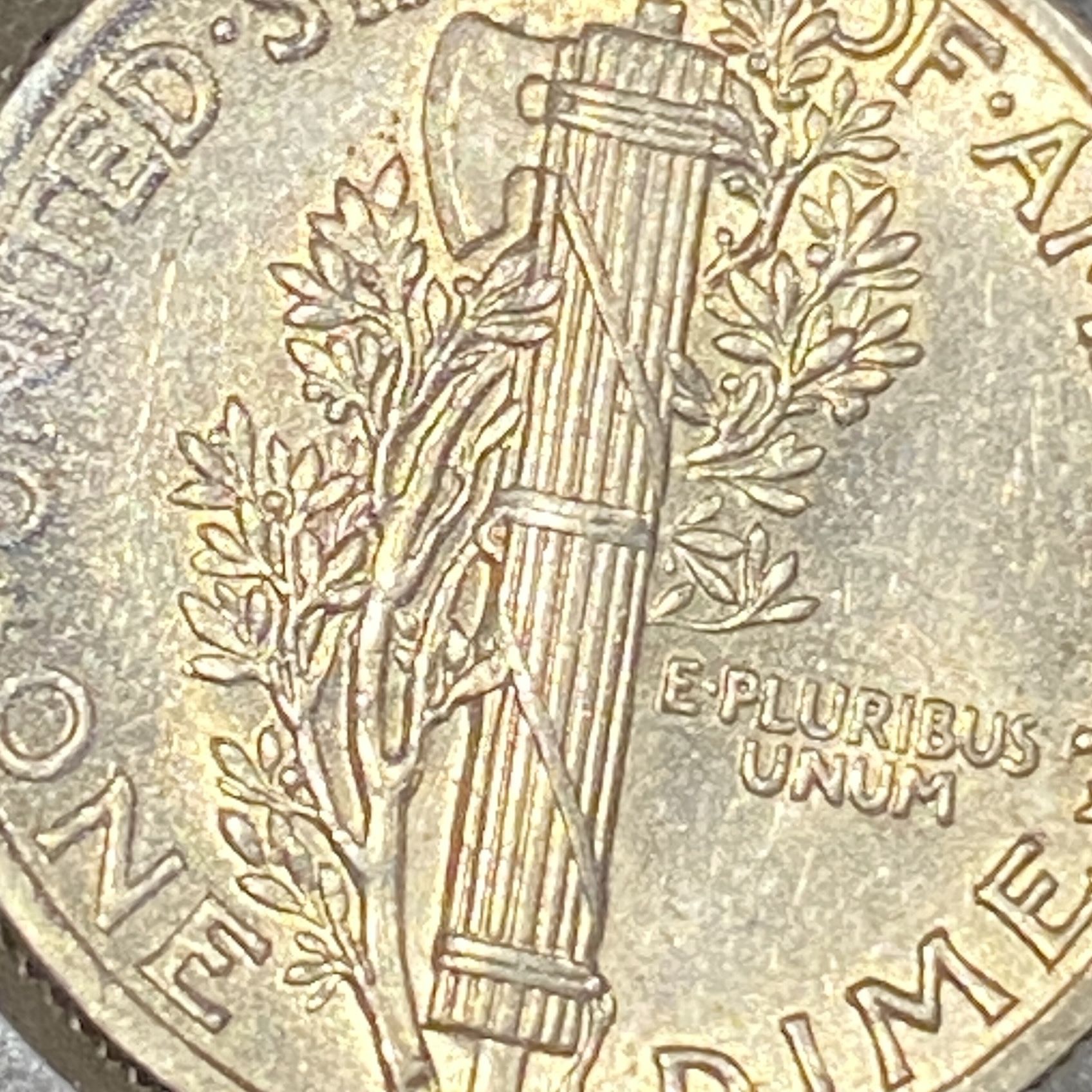 1942 Mercury Dime FB
