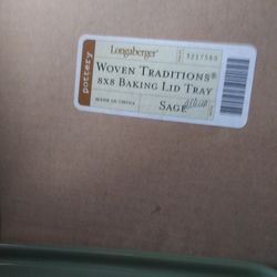 Longaberger 8 X 8 Baking Lid Tray Sage New